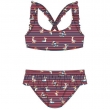 Bikini, rood-blauwe strepen meeuwen