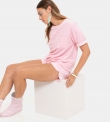 Dames Set van T-shirt en Short, snoep roze