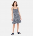 Jurk, nachtblauw zebra print