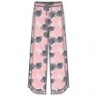 Meisjes-Dames Lange broek, pastelroze ginko print