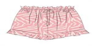 Meisjes-Dames Shorts, roze zebra print