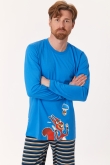 Jongens-Heren Pyjama, blauw