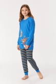 Meisjes-Dames Pyjama, blauw