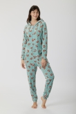 Unisex Onesie, grijsblauw uil print