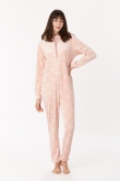 Meisjes-Dames Onesie, oudroze uil print