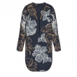 Jurk, donkerblauw bloemen print