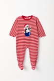 Kruippakje, Woody Xmas velours stripe gestreept