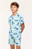 Jongens-Heren Pyjama, walvis print