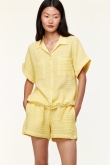 Meisjes-Dames Set van T-shirt en Short, geel