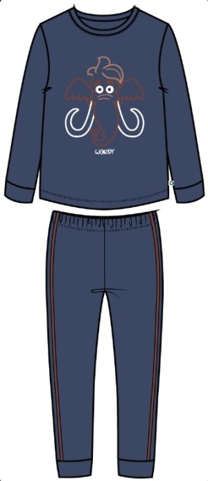 Unisex Pyjama, blauw, velours