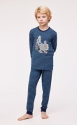 Unisex Pyjama, blauwe streep
