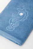 Handdoek, blauw