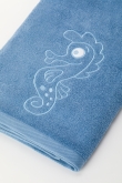 Handdoek, blauw
