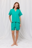 Dames Set van T-shirt en Short, groen