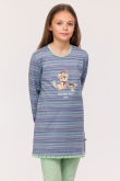 Meisjes-Dames Pyjama, multicolor streep