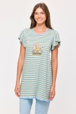 damespyjama, multicolor stripe