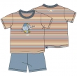 Jongens pyjama, geel /oranje /grijsblauw gestreept 