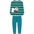 Meisjes pyjama, groen-turquoise gestreept 