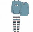 Meisjes-Dames pyjama, ijsblauw 