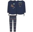 Meisjes-Dames pyjama, donkerblauw